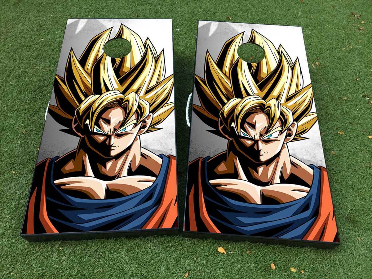 Dragon Ball Geïnspireerde Anime Cornhole Bord Vinyl Wrap Decal Set