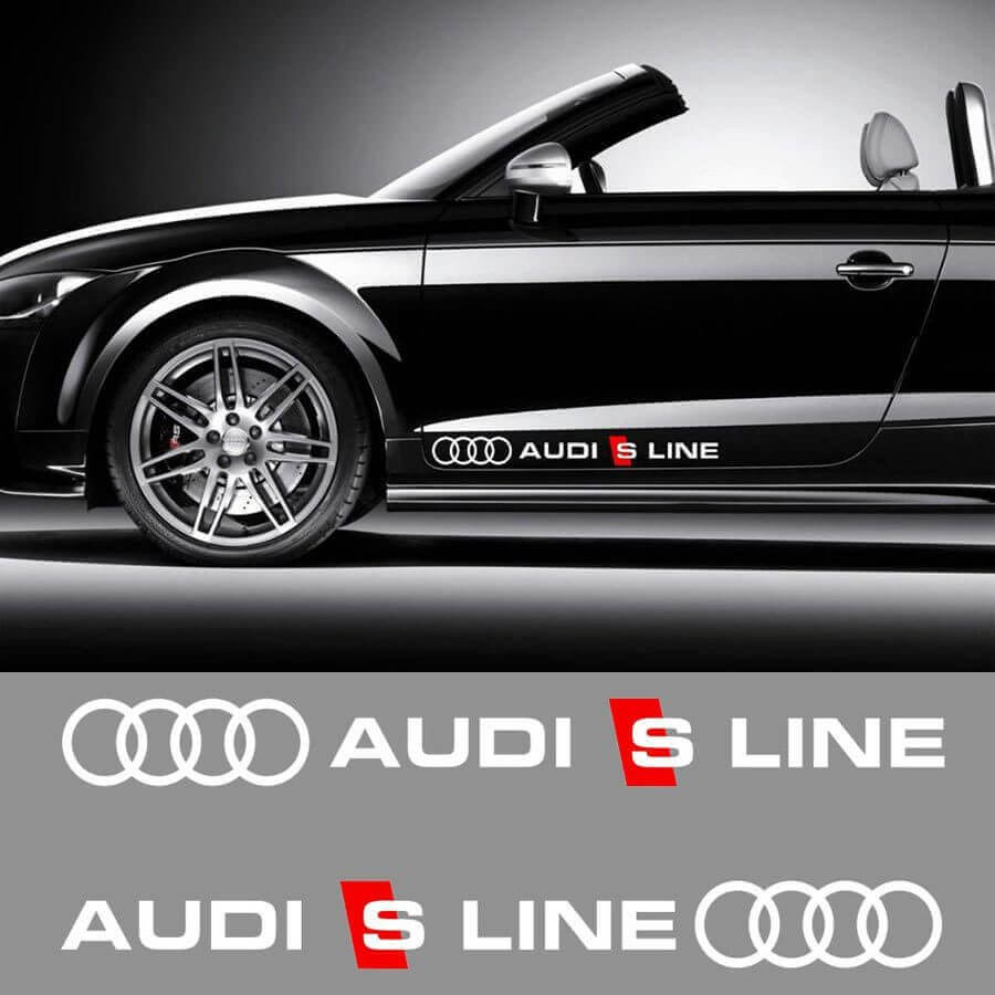 Audi S Line zijkuip vinyl decal set voor Audi-auto's
