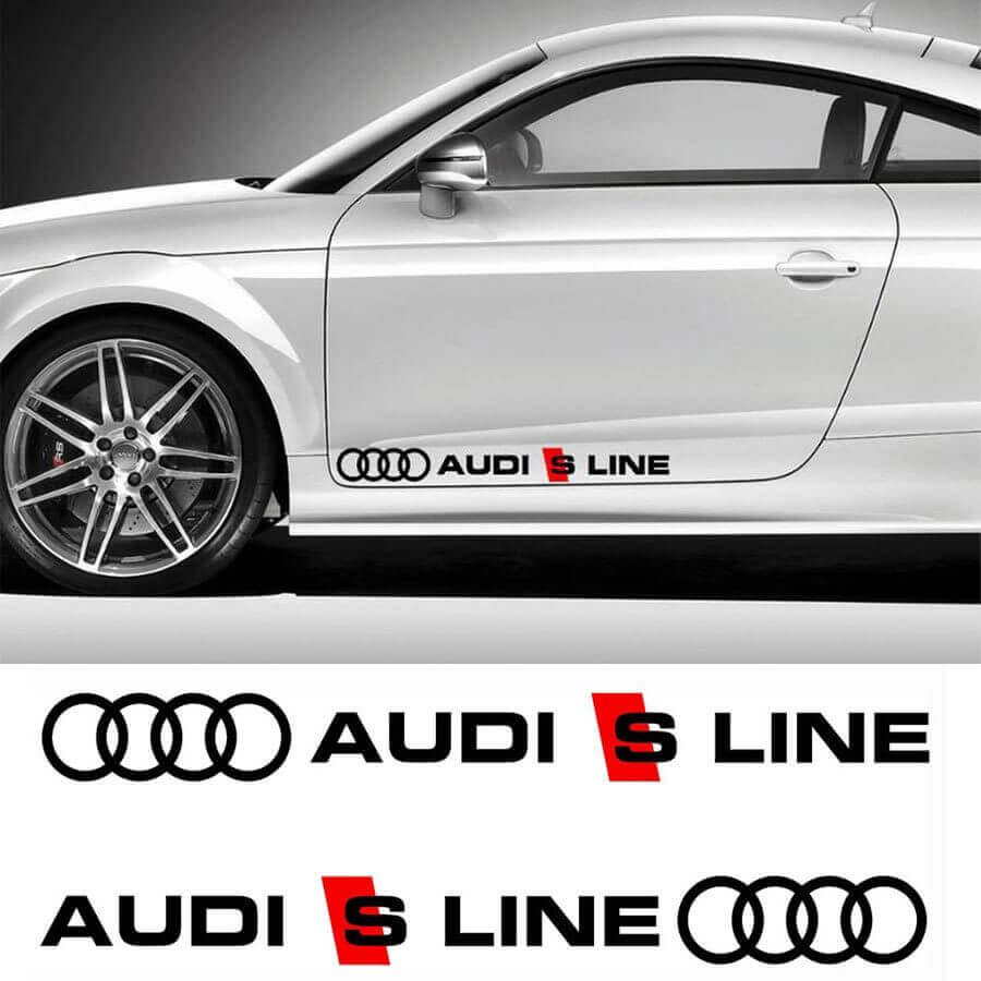 Audi S Line zijschort vinyl decal set voor Audi-auto's
