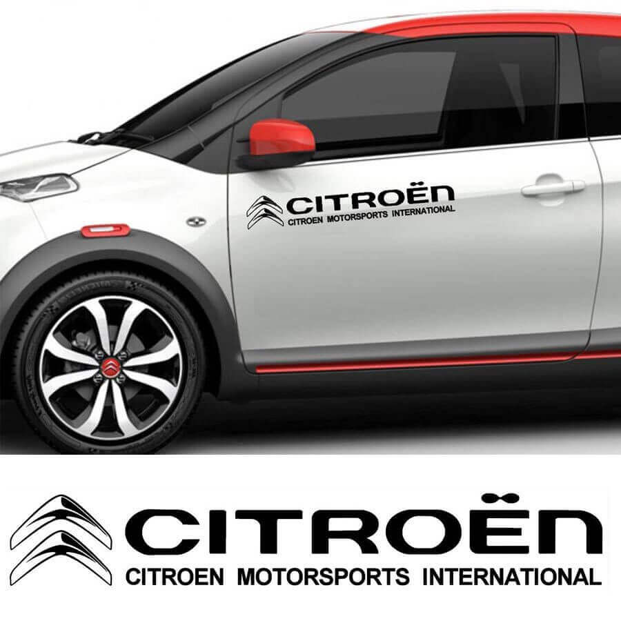 Citroen Motorsports Internationaal Zij Vinyl Decal Set voor Citroen