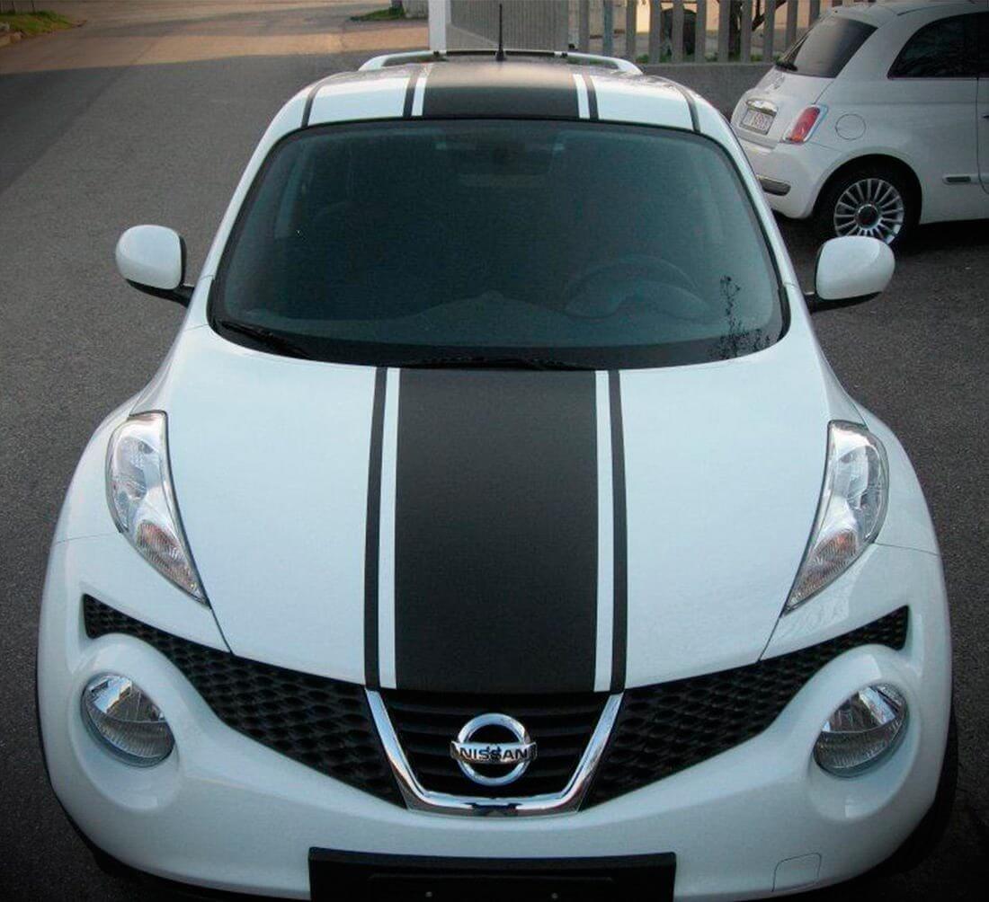 Racing Stripes Kap Motorkap Dak Kofferbak Vinyl Decal Kit voor Nissan Juke