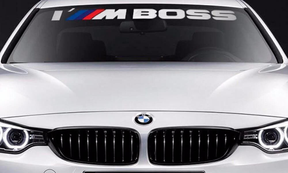 I M Boss voorruitbanner vinyl decal sticker voor BMW