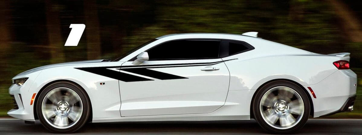 Aangepaste Tribal Zijstreep Vinyl Decal Set voor Chevrolet Camaro