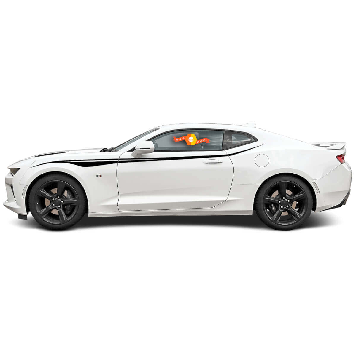 Aangepast Tribal zijstrepen vinyl stickerpakket voor Chevrolet Camaro 2016-2017