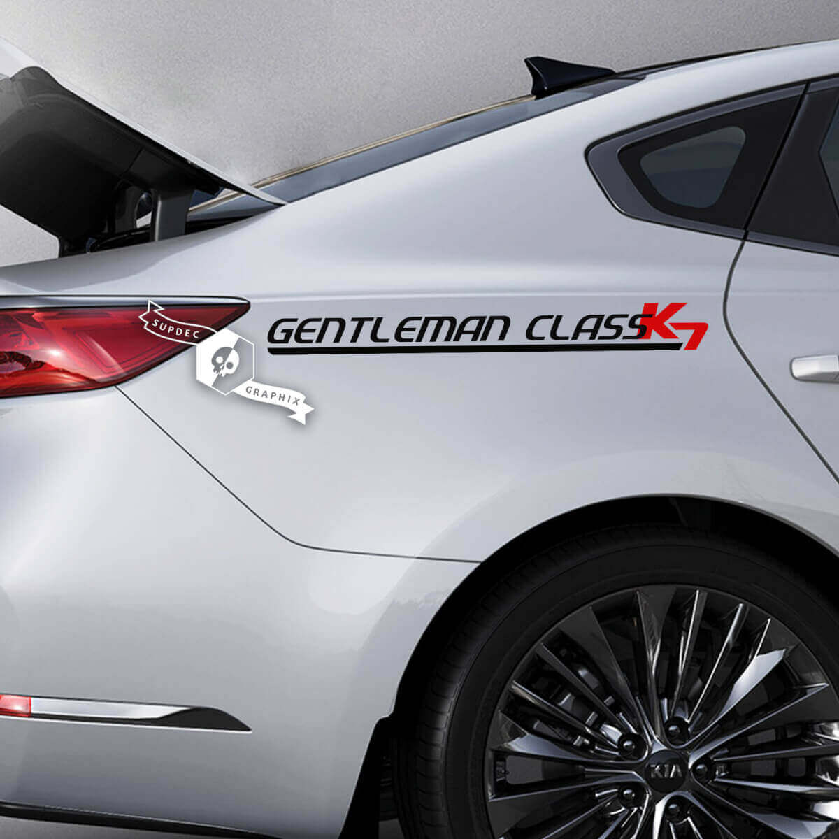Paar belettering sticker sticker embleem logo vinyl voor Kia K7 Cadenza B Type
