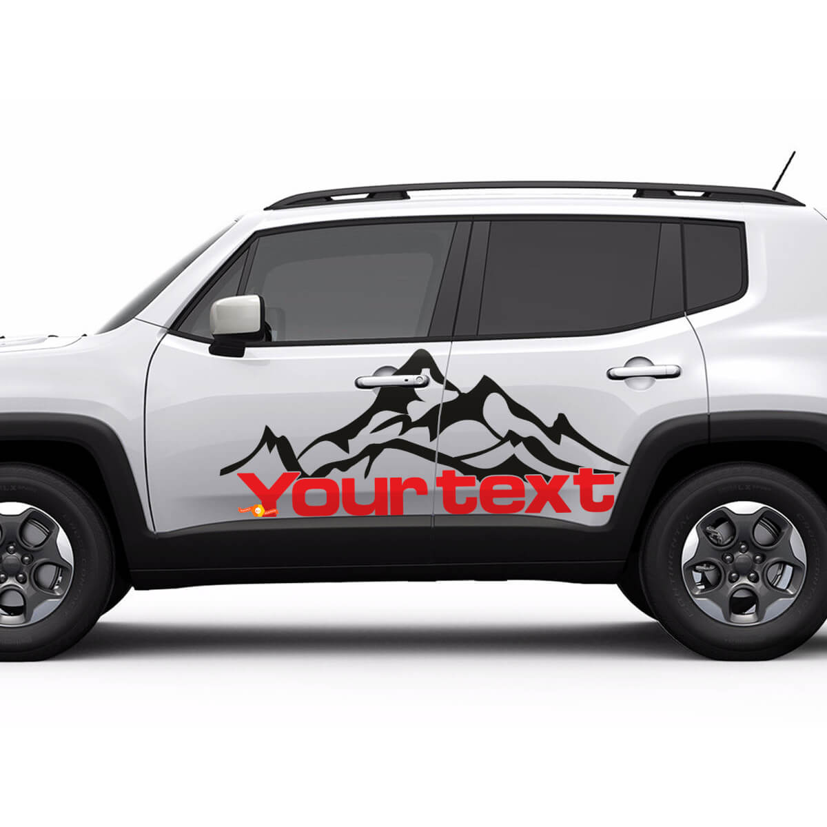 Mountain Style Deur Zijgrafische Vinylsticker Decal voor Jeep Renegade