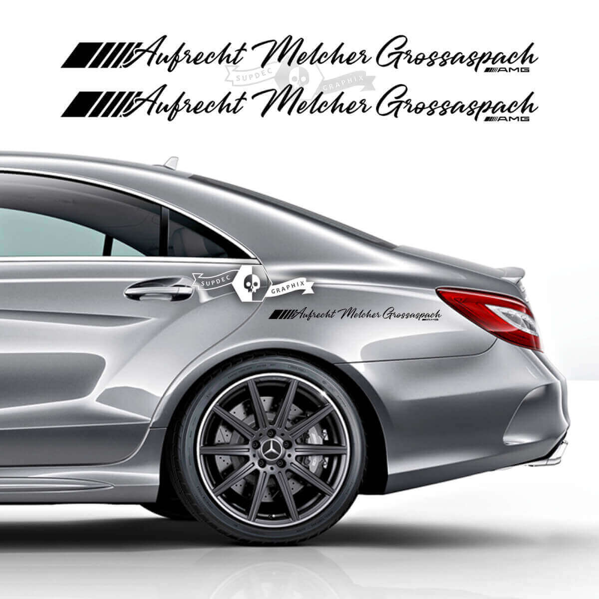 Aufrecht Melcher Grossaspach zijkant vinyl decal sticker voor Mercedes-Benz CLS-Klasse
