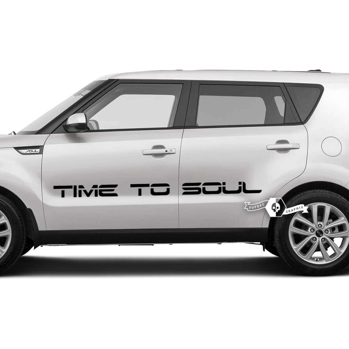 Paar belettering tijd tot ziel embleem logo sticker sticker vinyl voor Kia Soul
