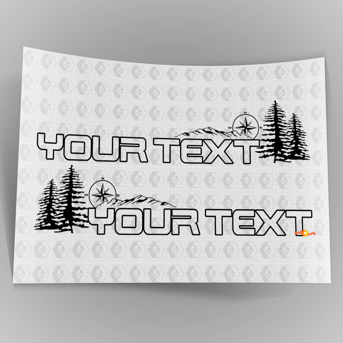 Forest Style Off Road Vinyl Motorkapstickers Decals voor Jeep Wrangler
