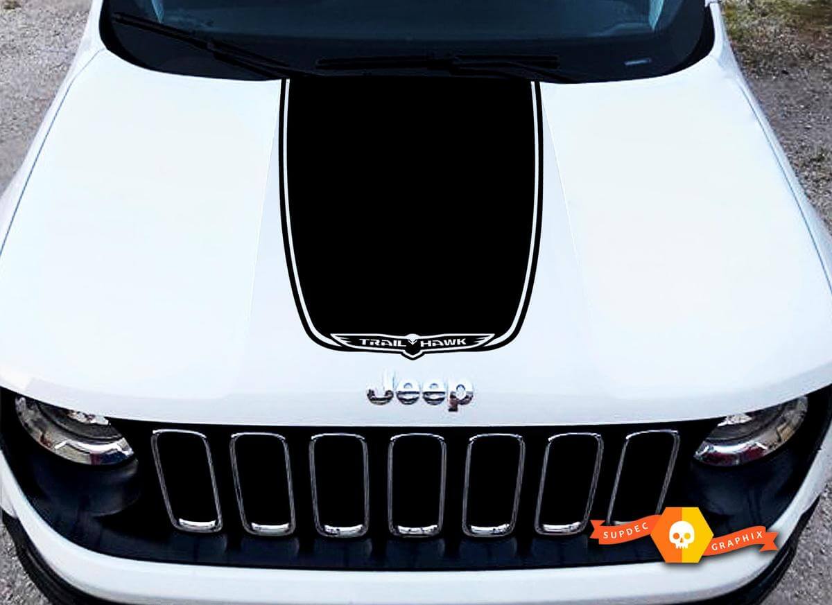 2014-2017 Jeep Cherokee Trail Rated Sport Vinyl Hood Decal Sticker Graphic