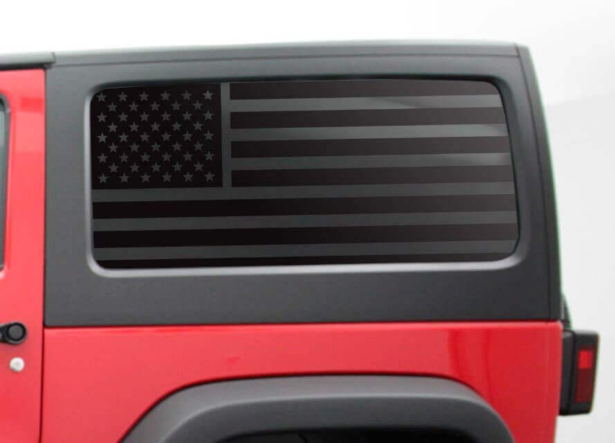 USA Vlag Hardtop Zijkant Raam Stickerset voor Jeep Wrangler JK 2-Deurs