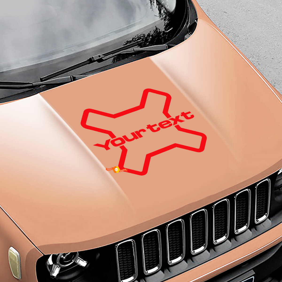 Logo Vinyl Grafische Decal Sticker Motorkap Zijde Camouflage voor Jeep Renegade