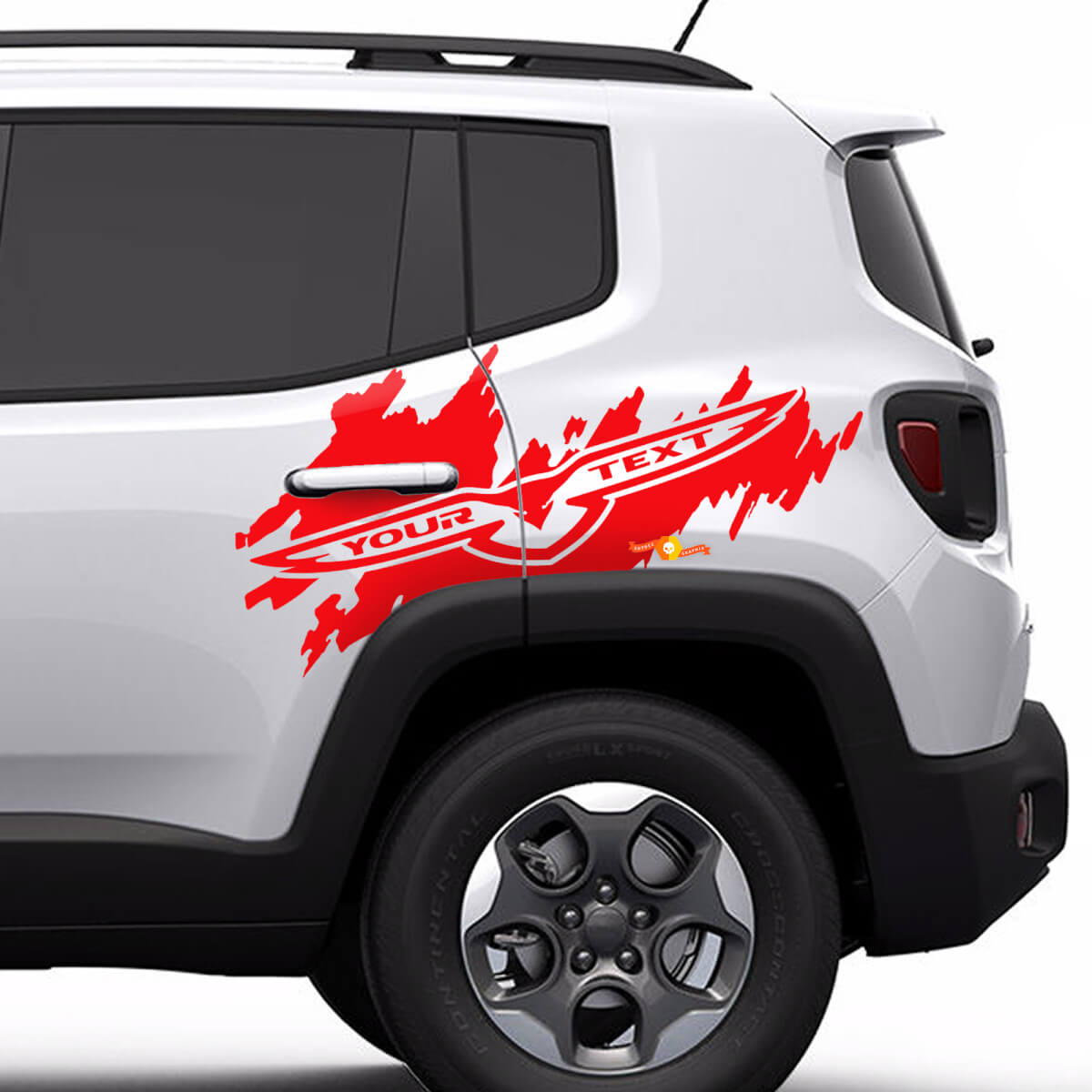 Trailhawk Side Splash Logo Grafische Achterdeur Zijvinylsticker Decal voor Jeep Renegade Cherokee