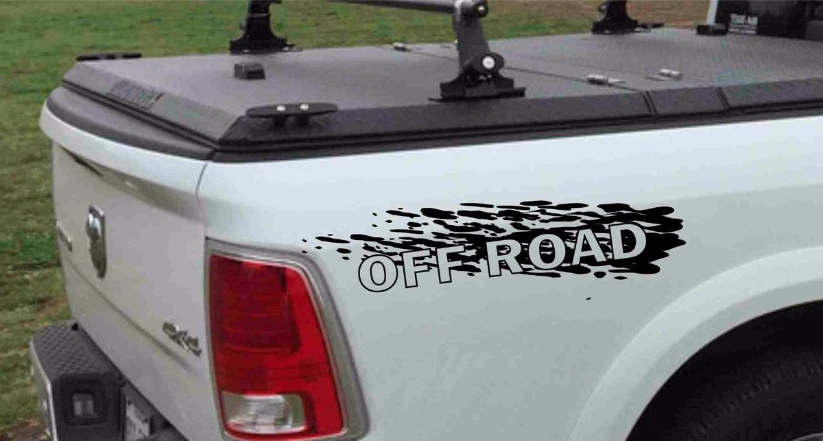 Set van 2 stickers stickers off-road voor 4x4 4wd DODGE RAM 1500 2500 3500 DAKOTA DURANGO
