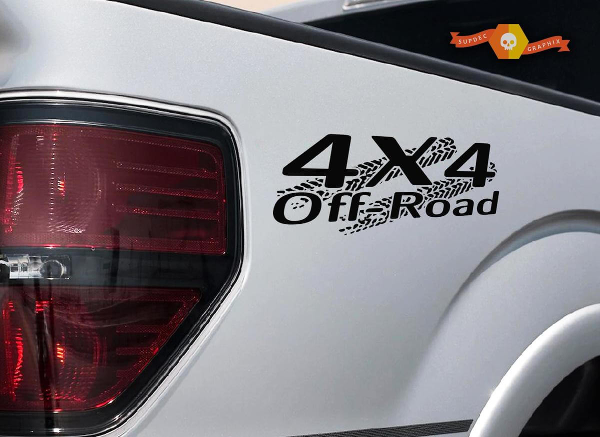 4 x 4 OFF ROAD band Track sticker Sticker Truck TRD Tacoma Jeep Dodge Chevy Ford Blk