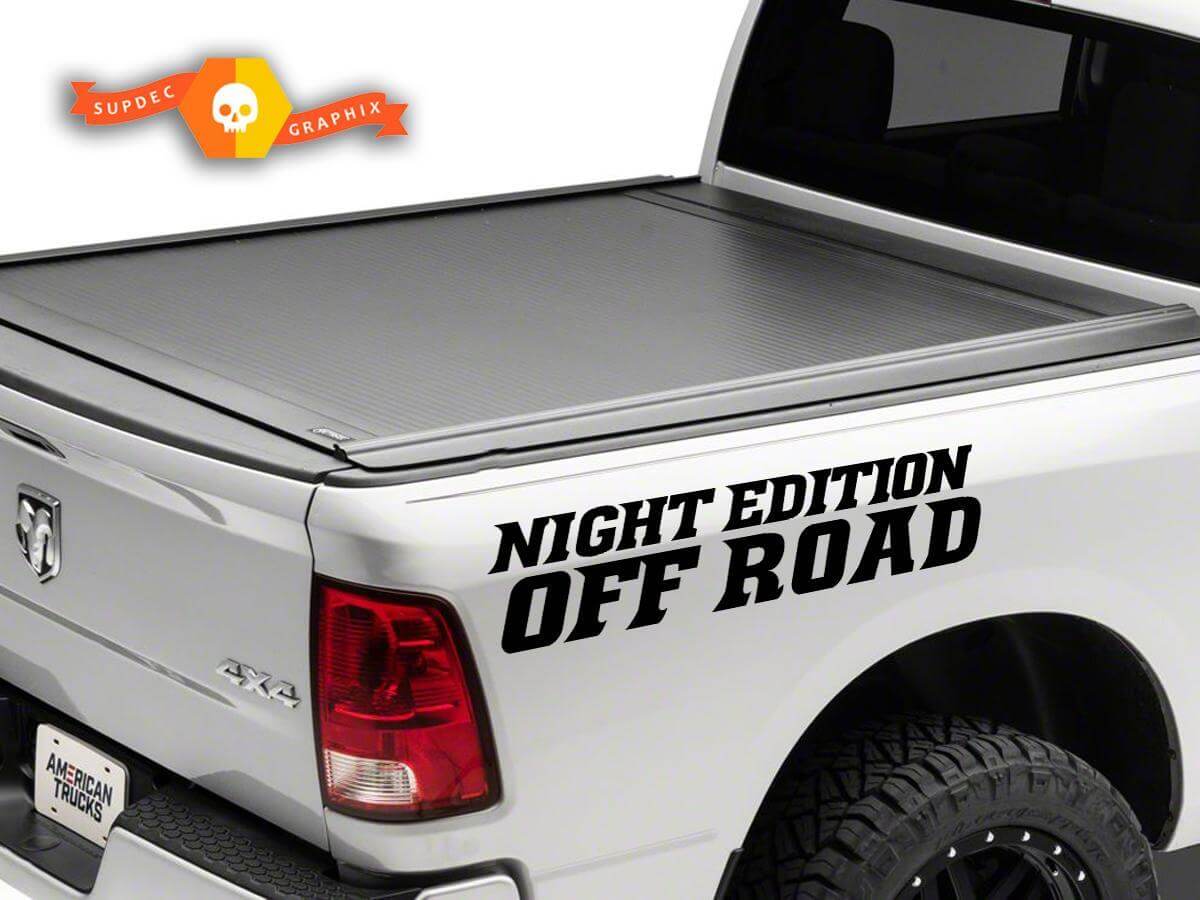 Night Edition Offroad Vinylstickerset voor Dodge Ram Truck zijpaneel