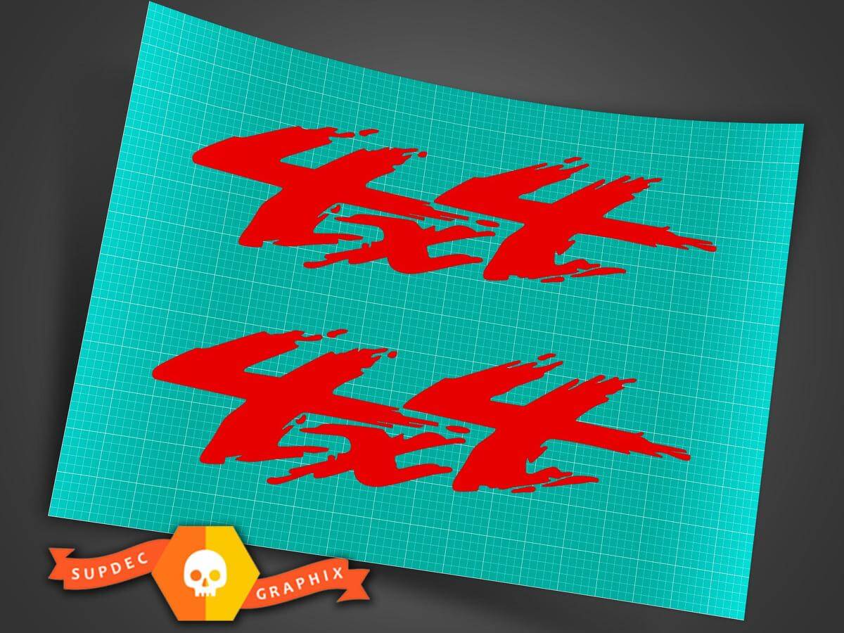 4x4 Off Road 4WD Splash Graphics Vinyl Decal voor Musclecar Truck