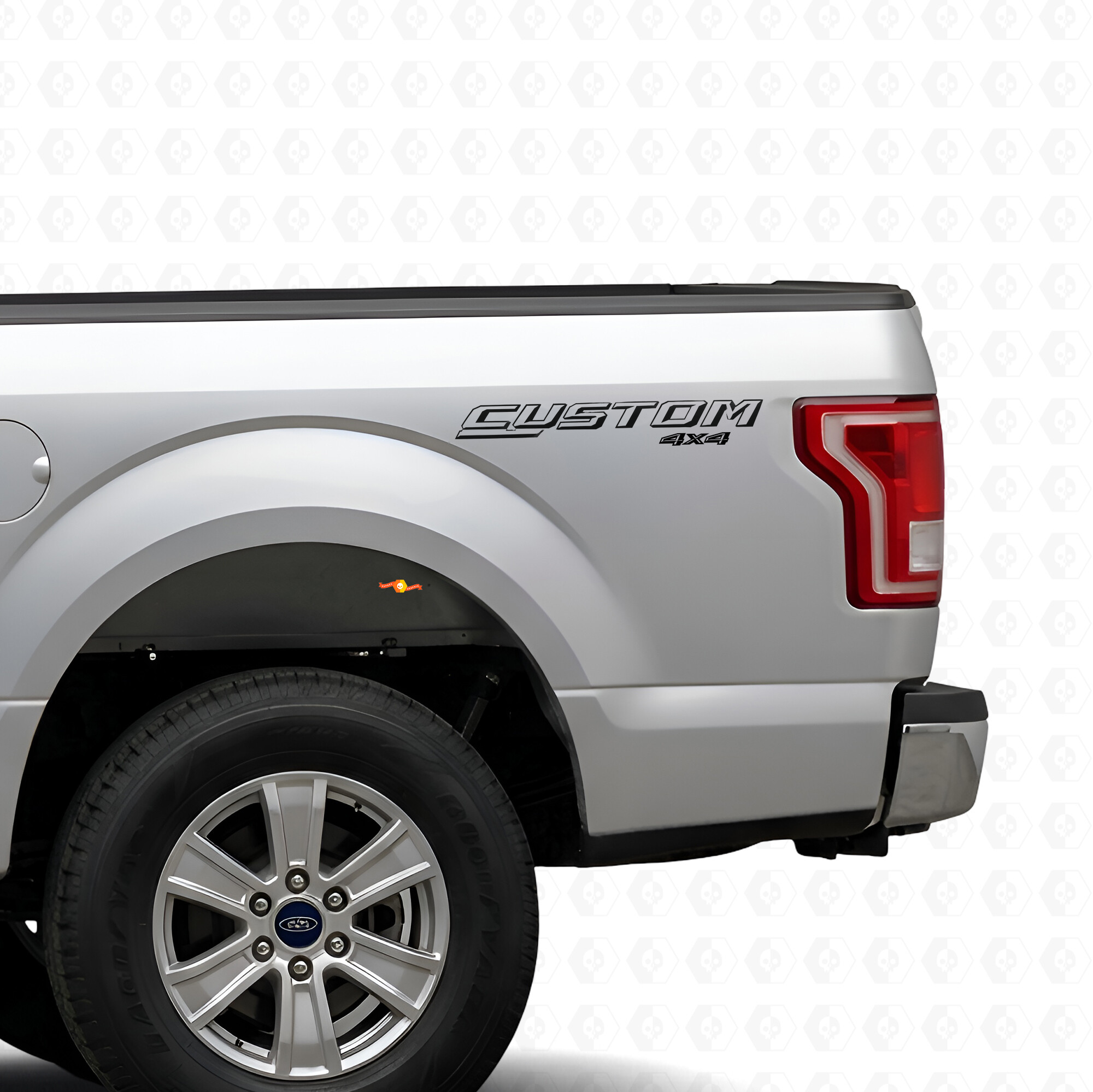 CUSTOM 4x4 Omlijnde Letters Vinyl Decal Sticker voor Ford F-150 2015-2016