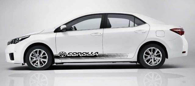 2X TOYOTA COROLLA zijskirt vinyl body sticker sticker grafische premium kwaliteit