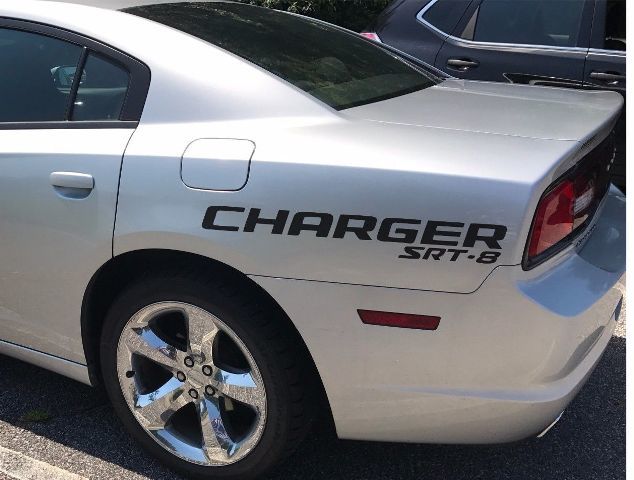 2 SRT-8 Dodge oplader achterspatborden vinyl Stickers Stickers Hemi mopar Graphics logo sport
