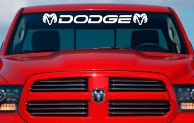 DODGE RAM voorruit vinyl sticker sticker aangepaste 40-inch voertuig logo graphics
