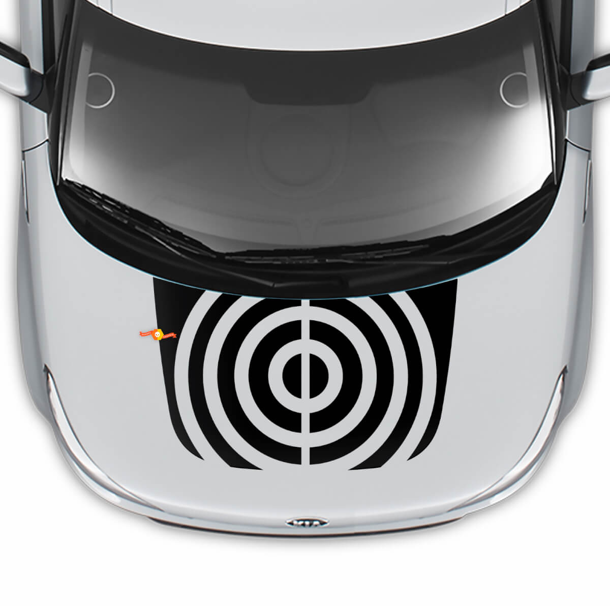 Hood Circle Decal Wrap Vinyl -stickers Stickers voor Kia Soul 2 2
