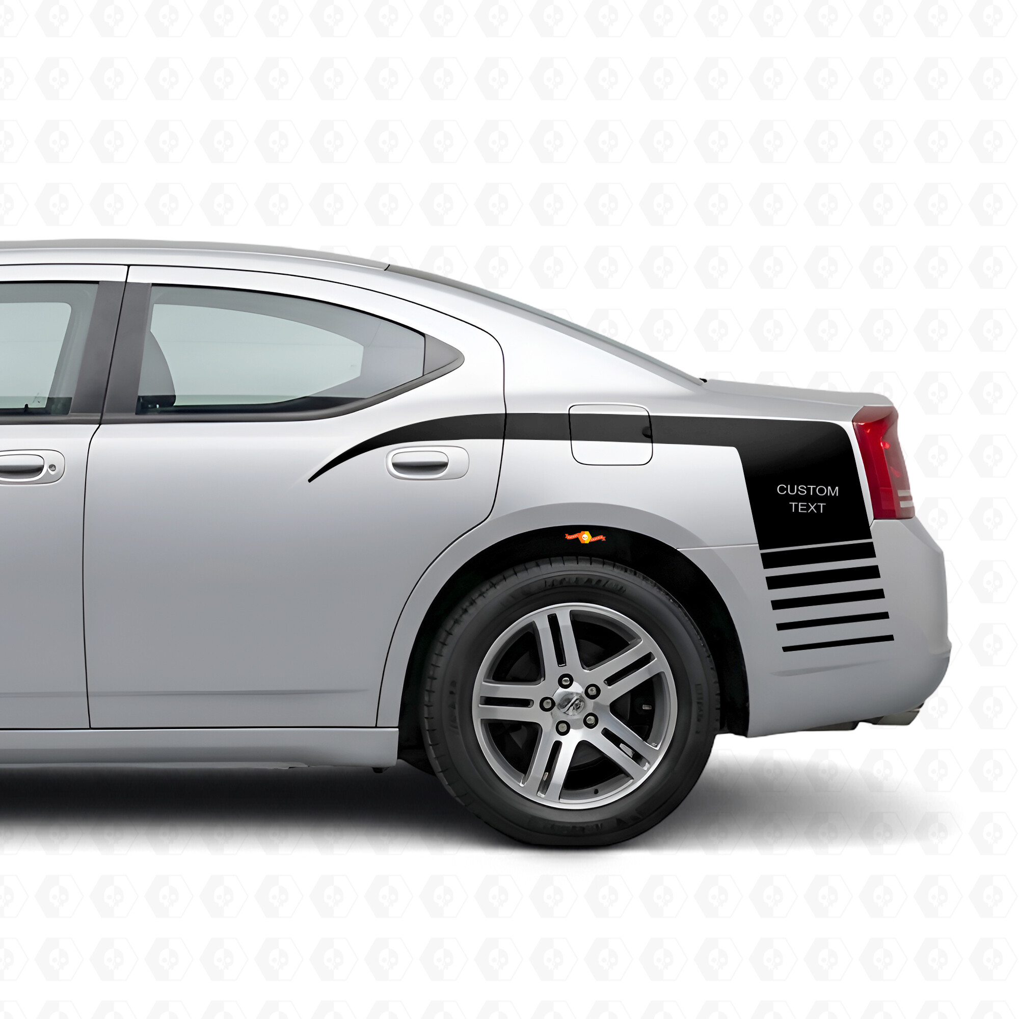 Gepersonaliseerde Strobe Klauw Stijl Strepen Zij Vinyl Decal Sticker voor Dodge Charger 2006-2010