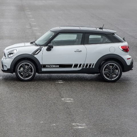 2X meerdere kleuren grafische strip Paceman-symbool Car Racing Vinyl Decal Sticker