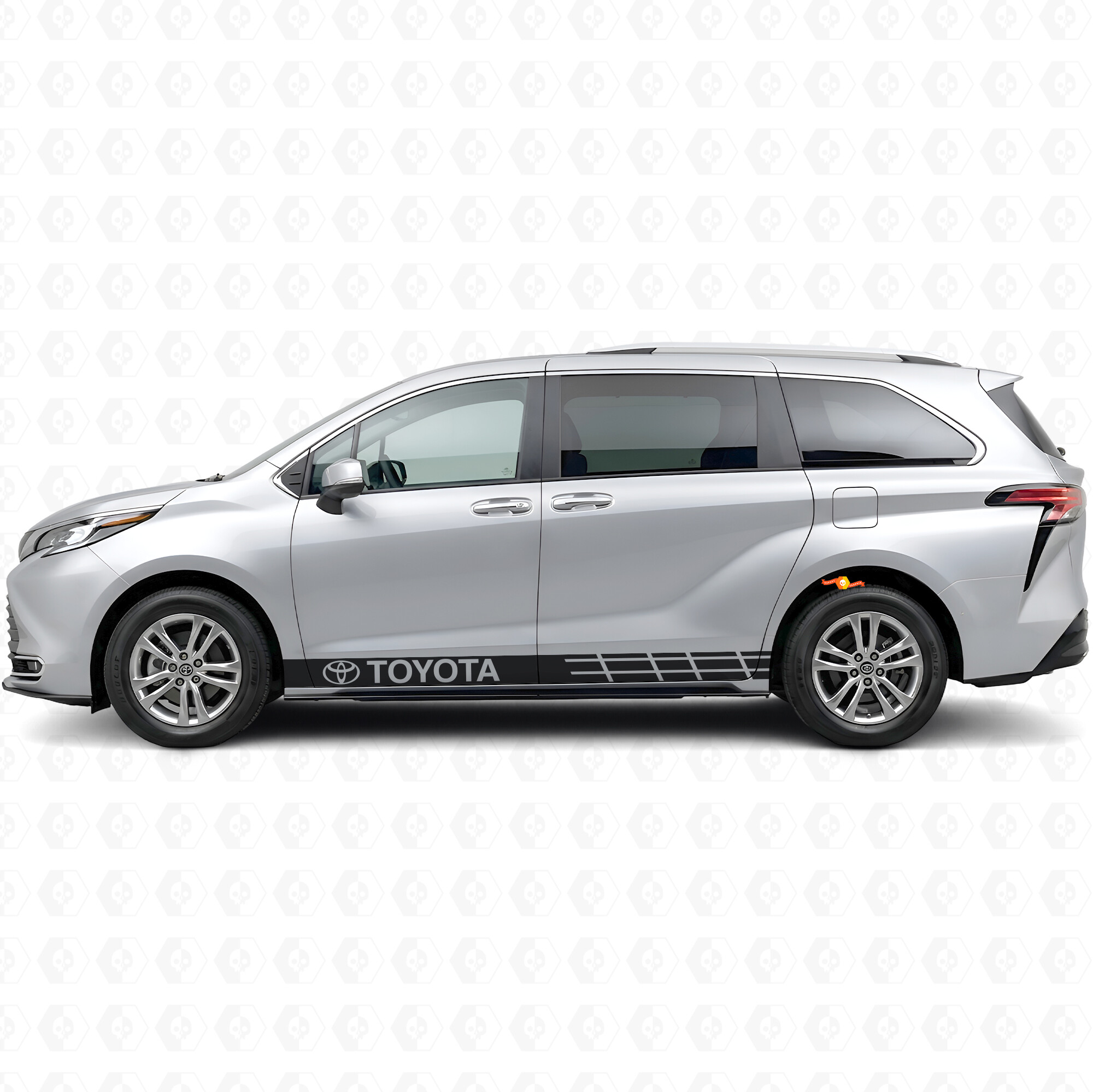Gemerkt Accent Strepen Rocker Panel Vinyl Decal Sticker voor Toyota Sienna