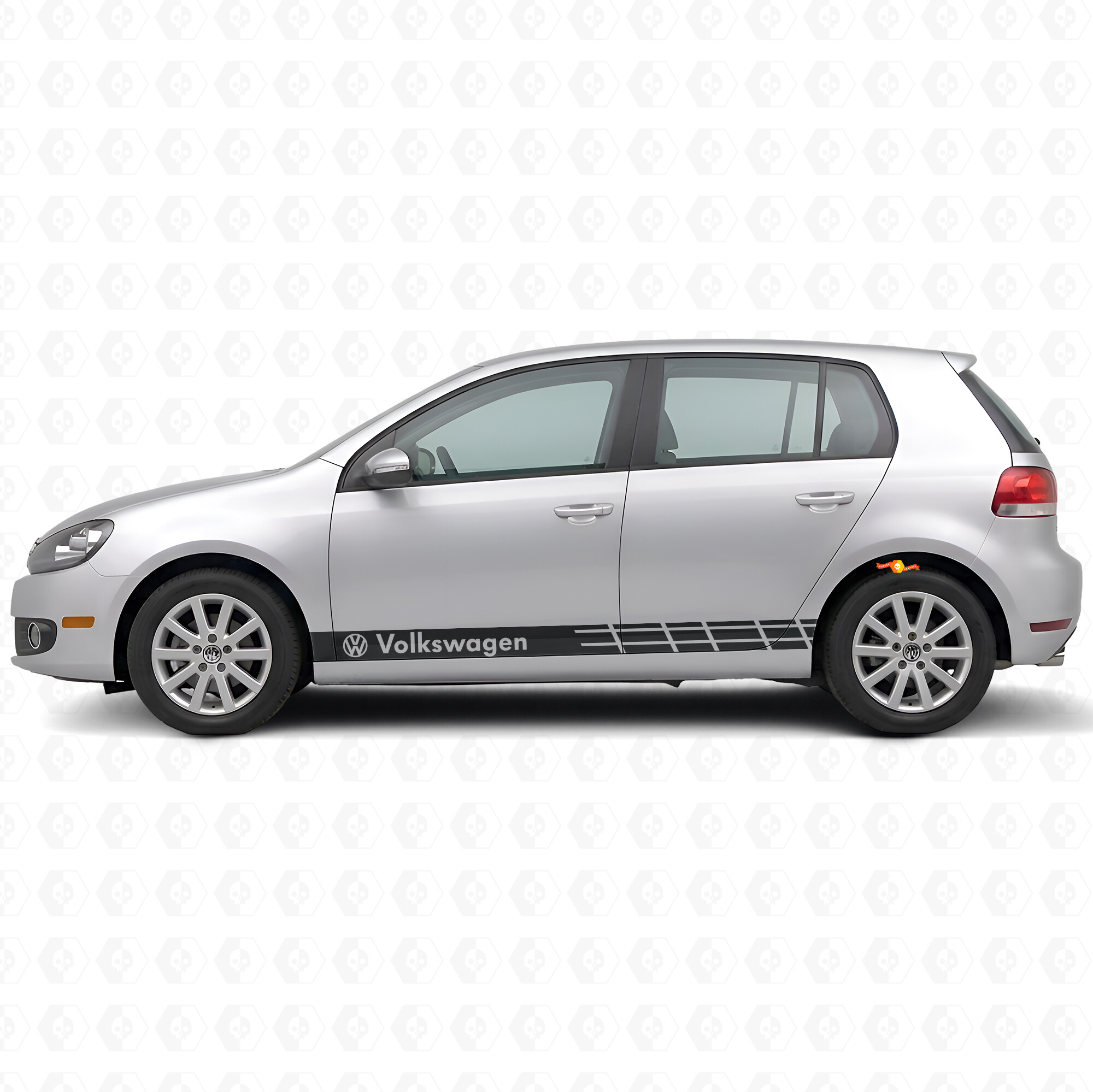 VW Logo Racing Strepen Zij Vinyl Decal Sticker voor Volkswagen Golf
