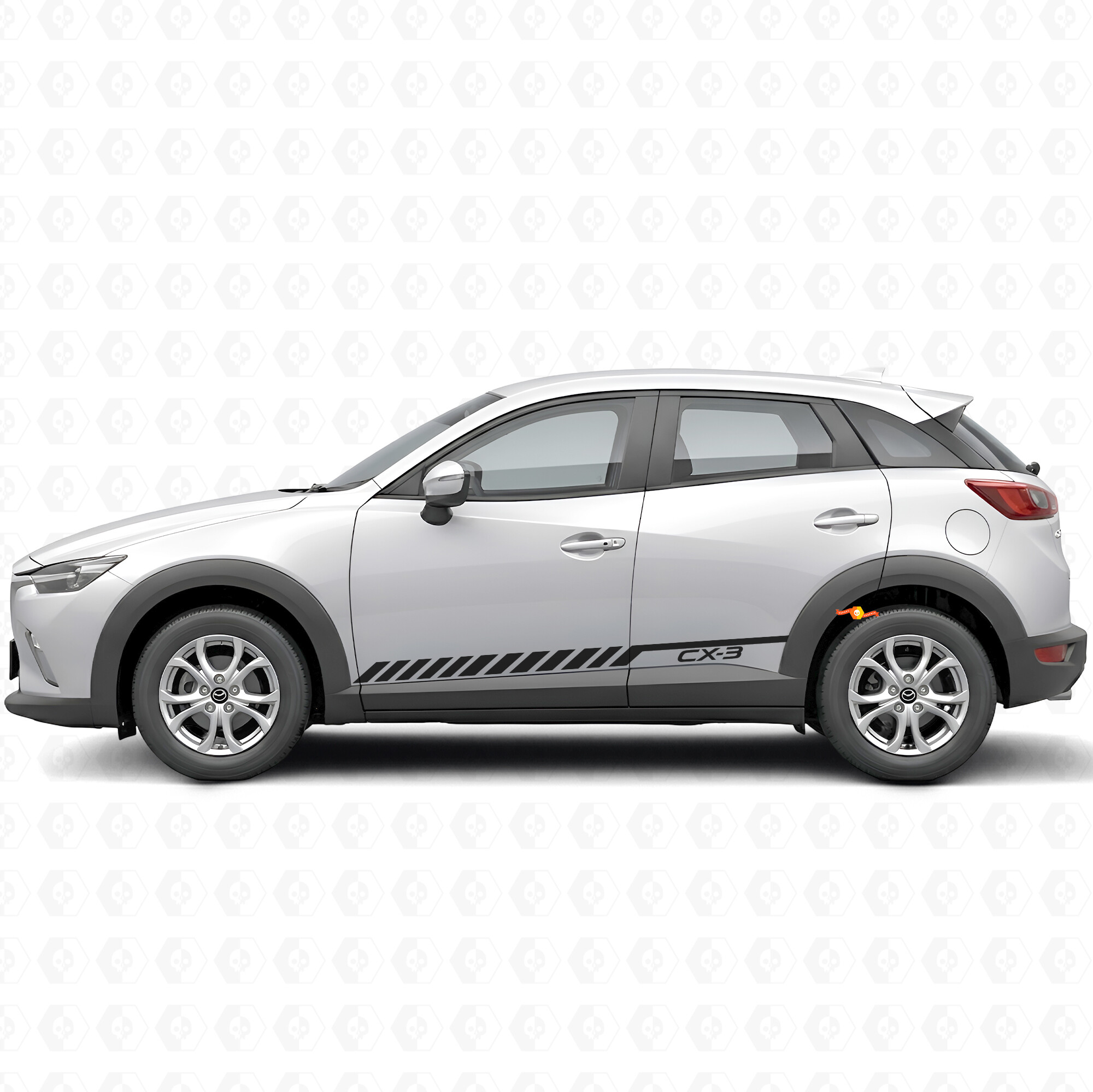 Race Strepen Deur Zijde Vinyl Sticker Decal voor Mazda CX-3