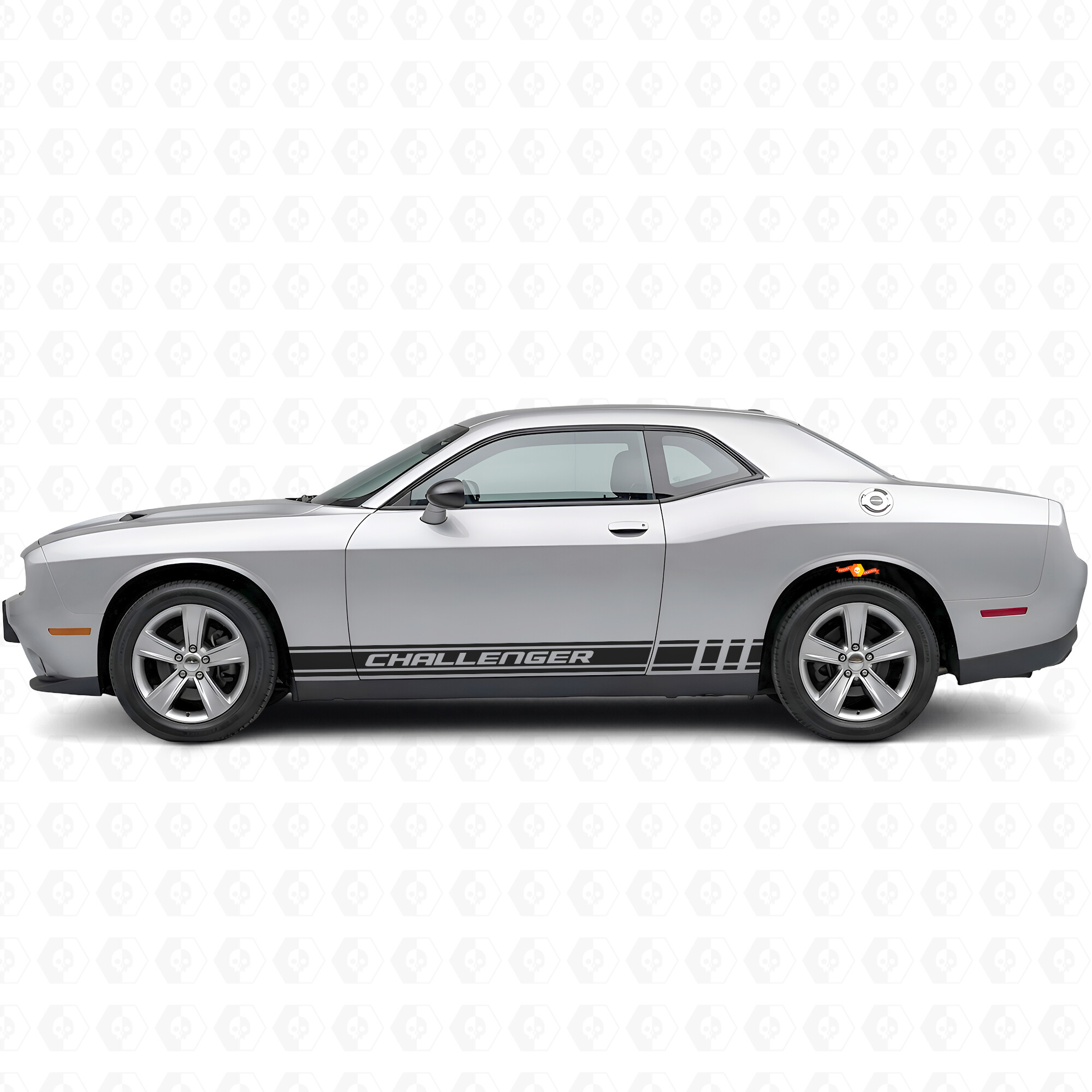 Challenger Lettering Racing Strepen Zij Vinyl Decal Sticker voor Dodge Challenger