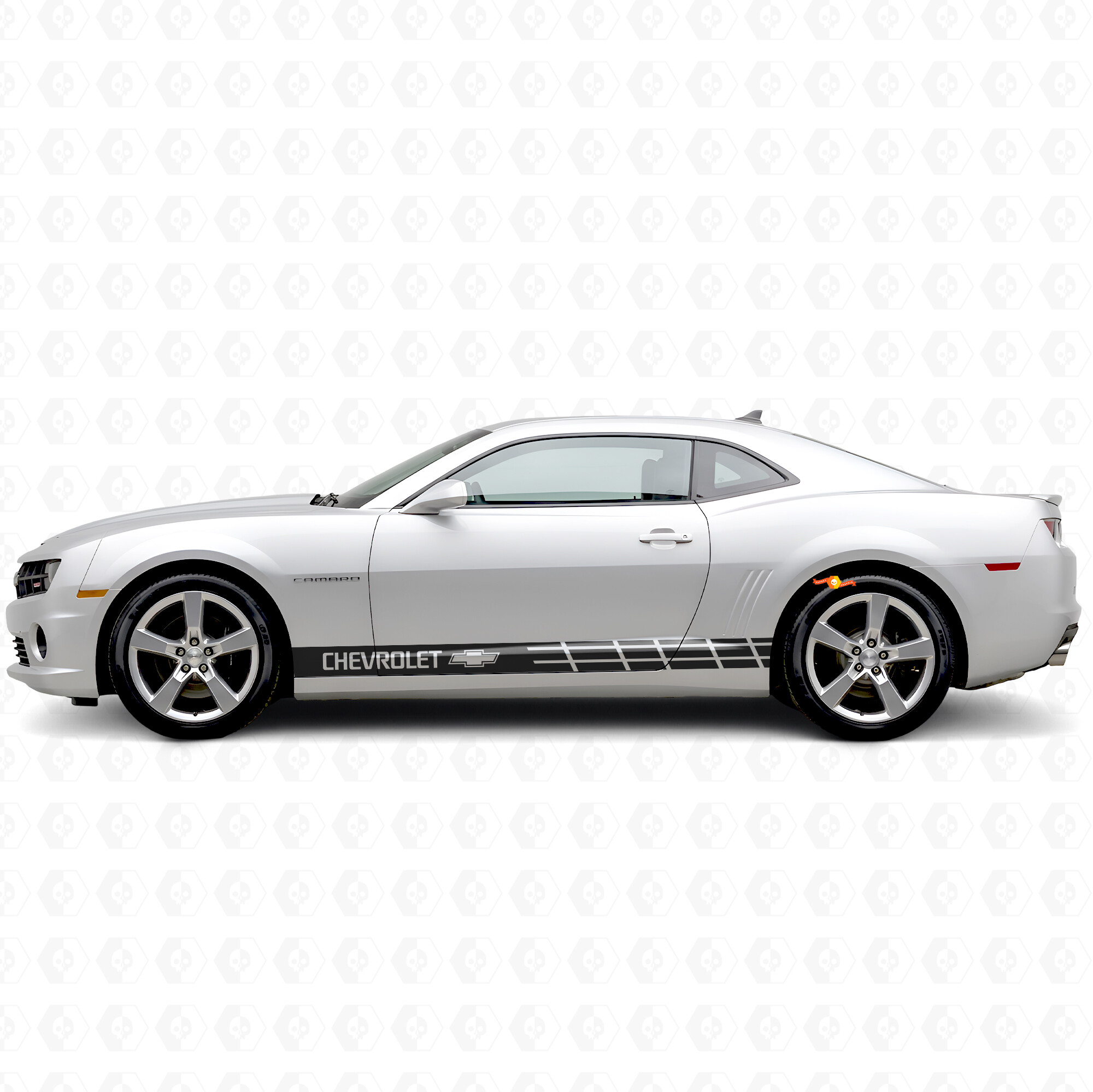 Gemerkt Race Strepen Zij Vinyl Decal Sticker voor Chevrolet Camaro