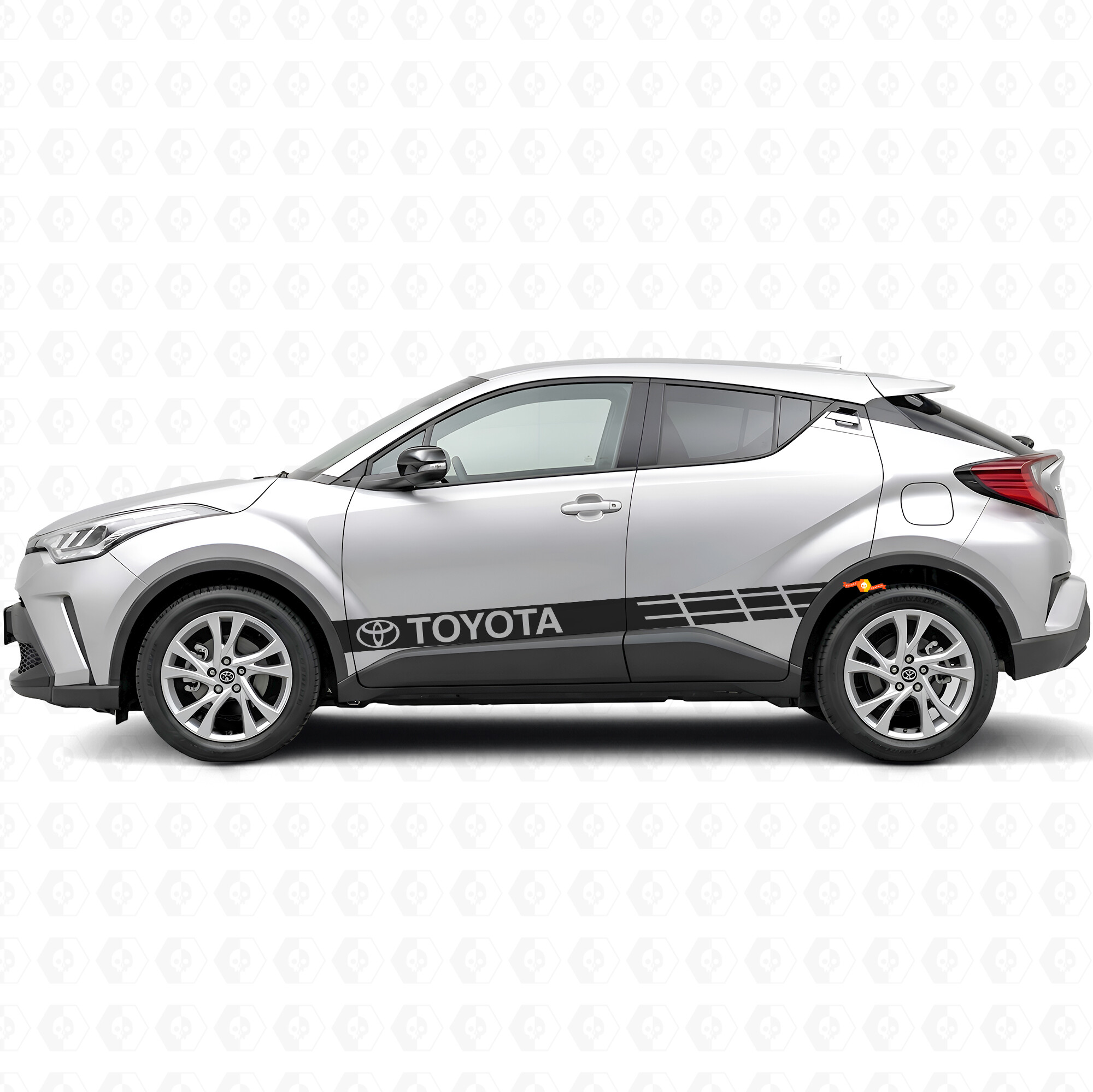 Gebruikte Racing Stripes Zij Vinyl Decal Sticker voor Toyota C-HR