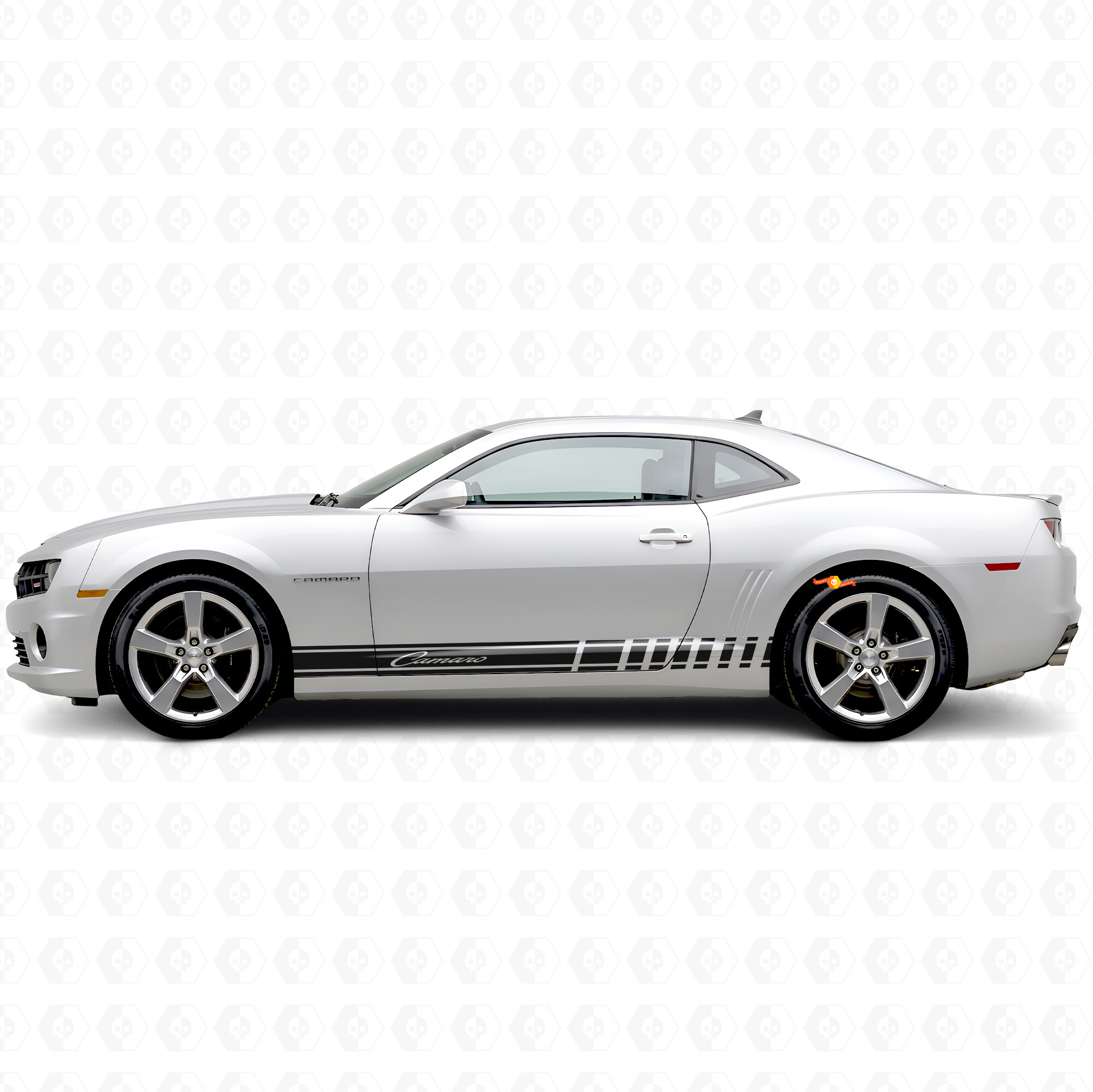 Racestripes met Camaro-letters zijkant vinyl decal sticker voor Chevrolet Camaro