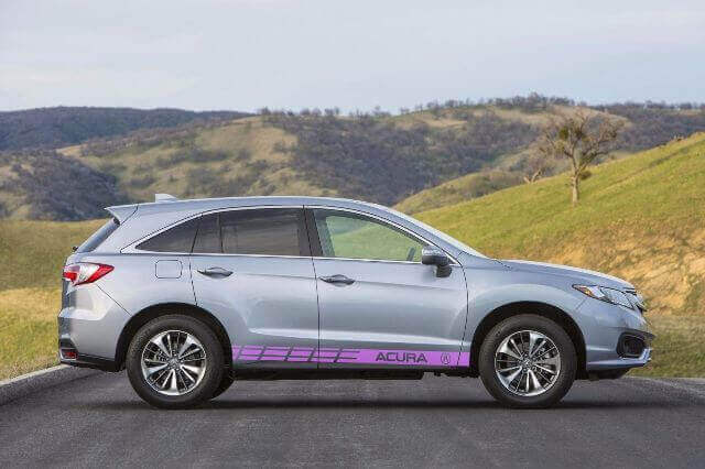 Racing zijstrepen vinyl decalset voor Acura RDX MDX SUV