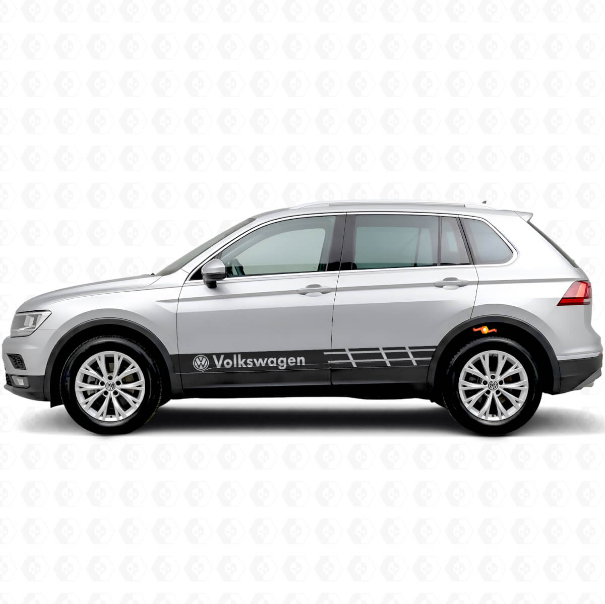 VW-logo strepen zijsticker vinyl decal voor Volkswagen Tiguan