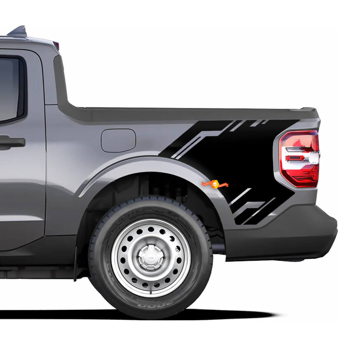 Geometrische vinylstickers voor de zijkant van het bed voor Musclecar Maverick 2022 en later