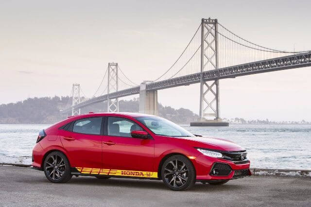 Meerdere kleuren afbeeldingen Civic Hatchback / Type R autorace sticker sticker