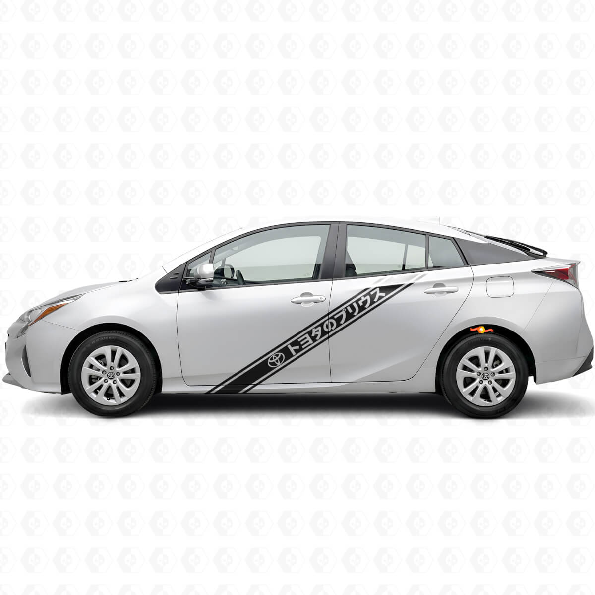 Japanse stijl strepen zijkant vinyl decal sticker voor Toyota Prius