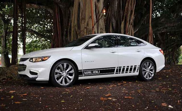 2X meerdere kleuren grafische Chevrolet Malibu auto symbool Racing vinyl sticker sticker