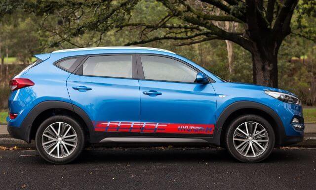 Meerdere kleuren grafische Tucson / Equus / Veloster autorace sticker sticker