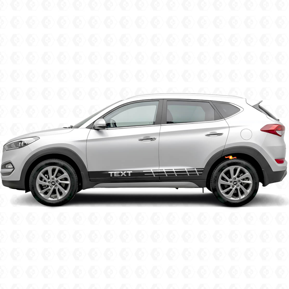 Racing Style Strepen Zijvinyl Decal Sticker voor Hyundai Tucson