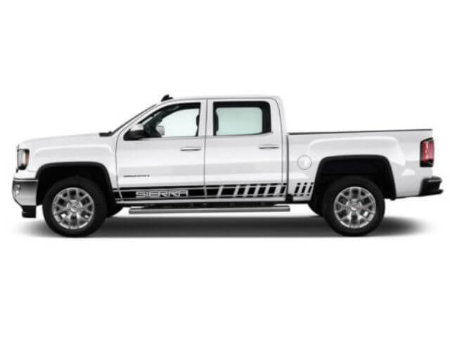 2X meerdere kleuren grafische strip Sierra 1500 symbool autorace sticker sticker