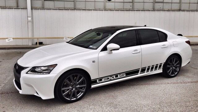 Racing-zijstrepen vinyl decal set voor Lexus CT RC IS ES GS