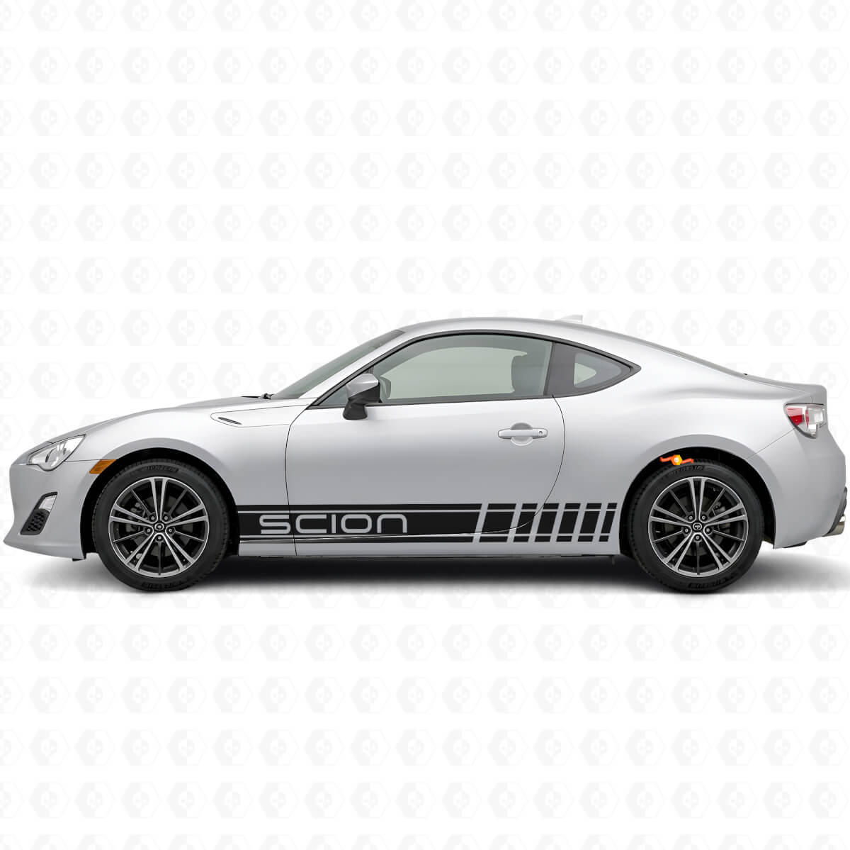 Gemerkt Racing Stijl Strepen Zij Vinyl Decal Kit voor Scion FR-S