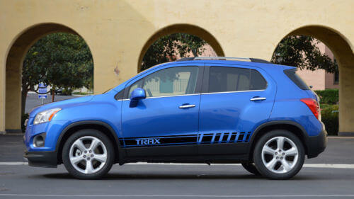 2X meerdere kleuren graphics Chevrolet Trax symbool autorace vinyl sticker
