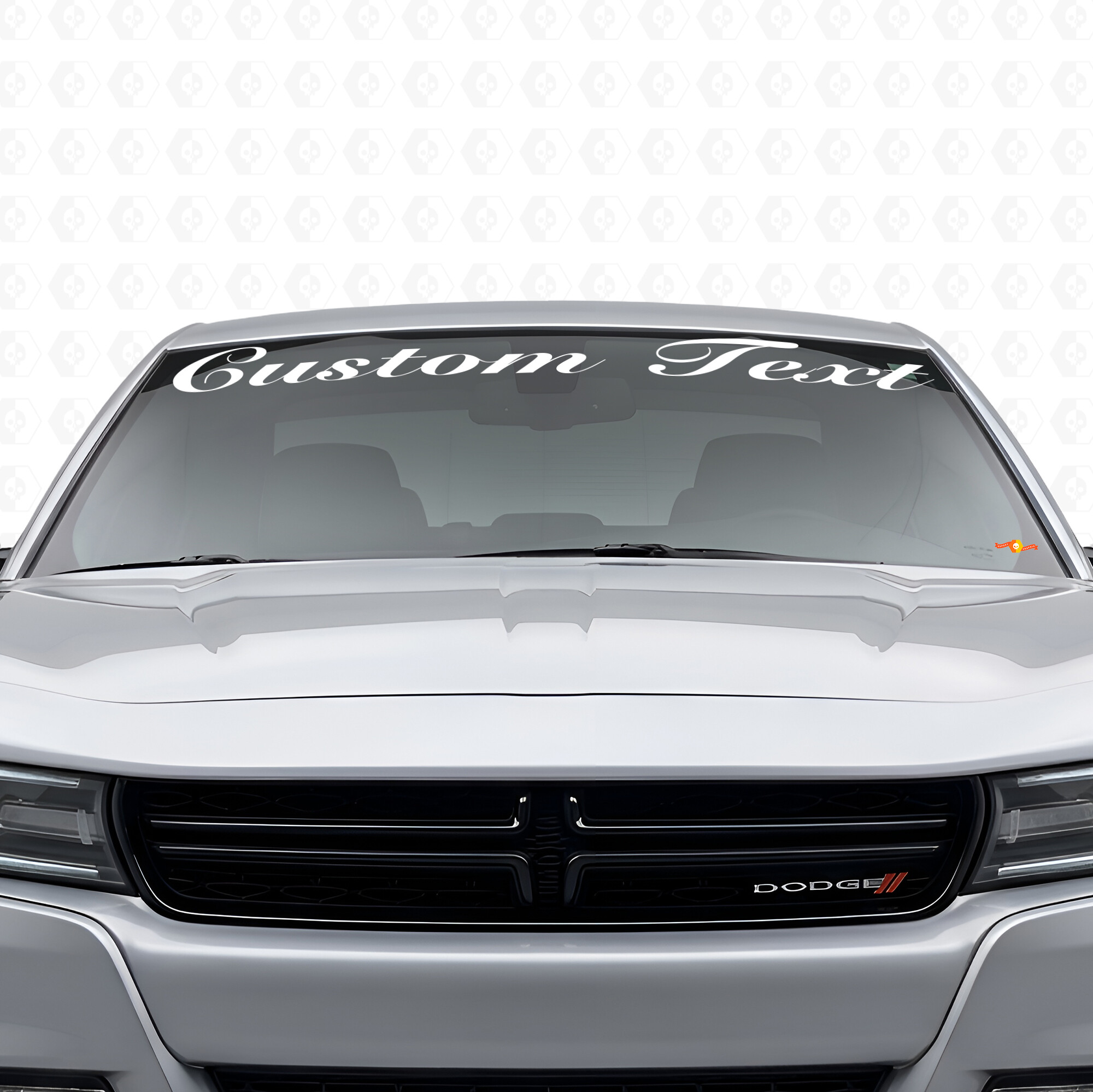 Aangepaste tekst handgeschreven stijl voorruitraam vinyl sticker voor Dodge Charger 2015-2026