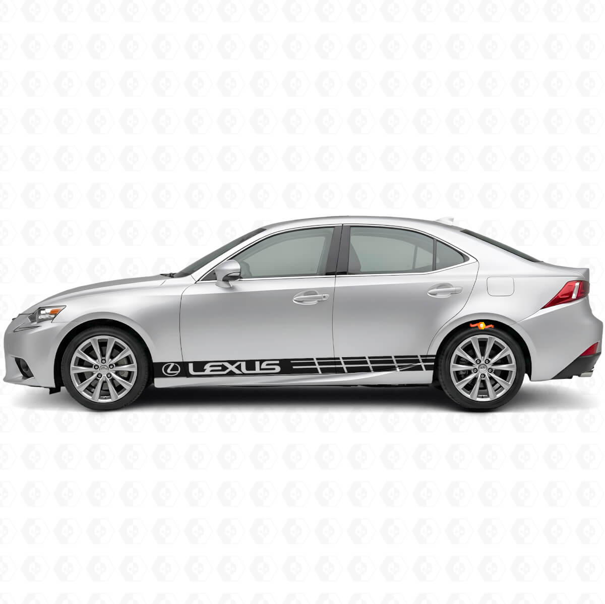 Racing zijstrepen vinyl decal set voor Lexus IS 200t 250 300