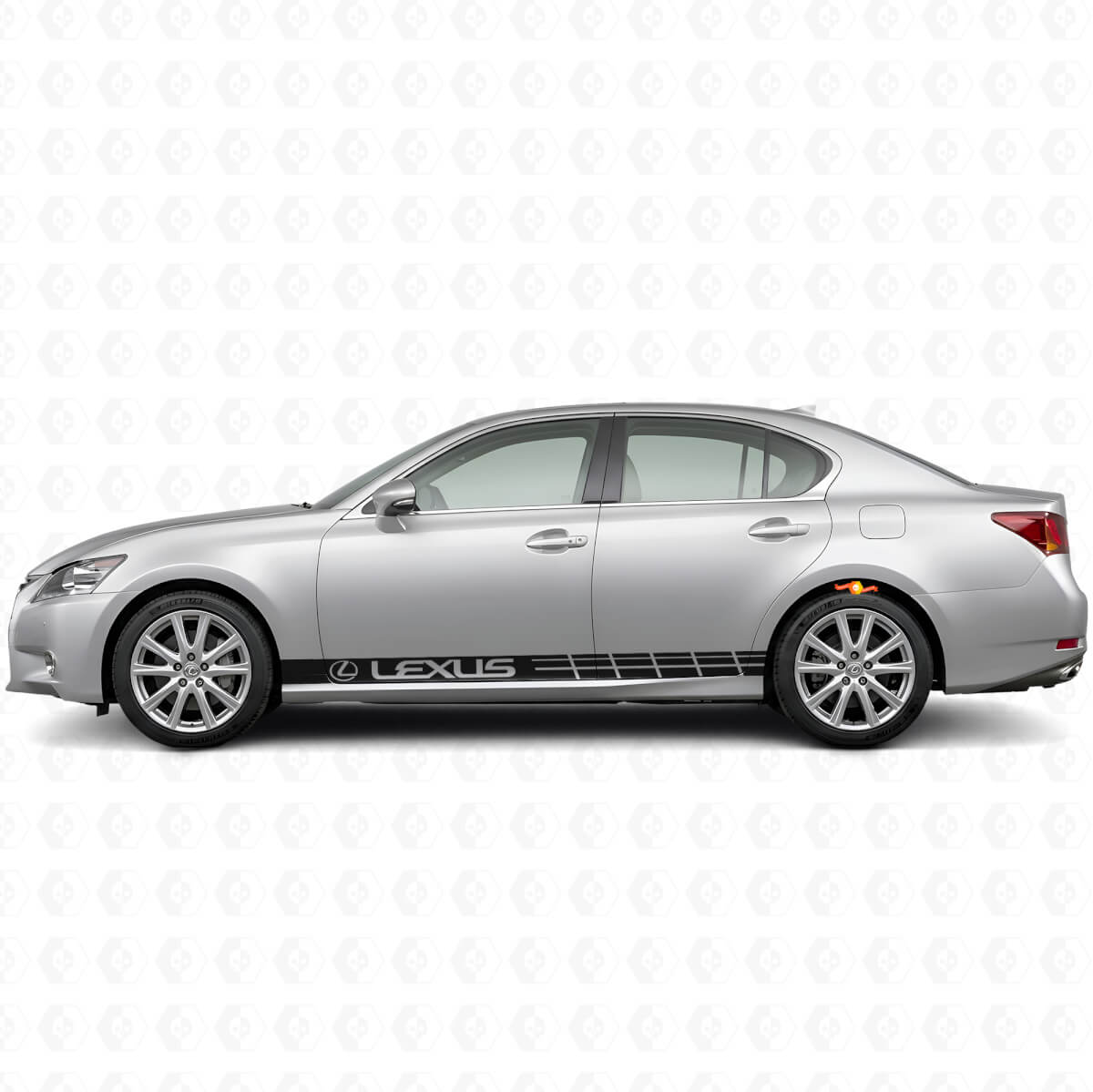 Racing Zijstrepen Vinyl Decal Set voor Lexus GS 350 F Sport / GS 450h